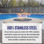 Round Stainless Steel Drop In Fire Pit Pan and Burner by American Fire Glass
