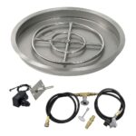 Round Drop-In Fire Pit Pan with Spark Ignition Kit - Propane