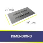 Flat Rectangular Fire Pit Kit with Spark Ignition - American Fire Glass