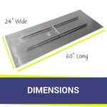 Flat Rectangular Fire Pit Kit with Spark Ignition - American Fire Glass