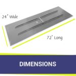 Flat Rectangular Fire Pit Kit with Spark Ignition - American Fire Glass