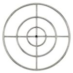 American Fire Glass Fire Pit Burner Triple Ring 30"