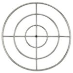 American Fire Glass Fire Pit Burner Triple Ring 36"