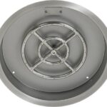 Round Stainless Steel Drop In Fire Pit Pan and Burner by American Fire Glass