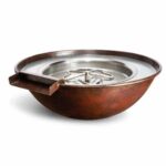Tempe Hammered Copper Gas Fire and Water Bowl - 31 Inches