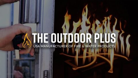 The Outdoor Plus Laguna Wood Grain Fire Pit OPT-LGNGF144
