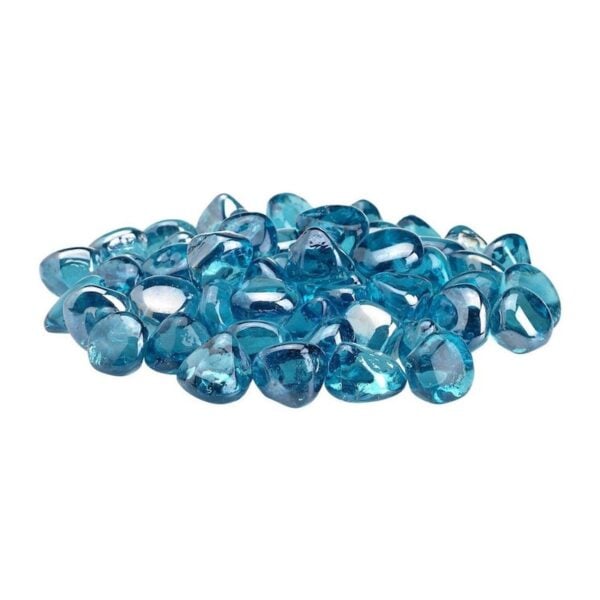 Zircon Powder Blue Luster Fire Glass - 10 lbs