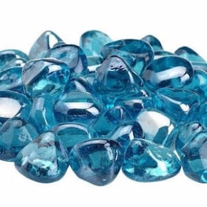 Zircon Powder Blue Luster Fire Glass - 10 lbs