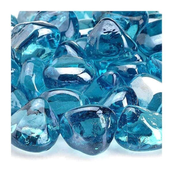 Zircon Powder Blue Luster Fire Glass - 10 lbs
