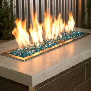 Zircon Powder Blue Luster Fire Glass - 10 lbs