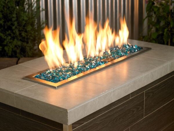 Zircon Powder Blue Luster Fire Glass - 10 lbs