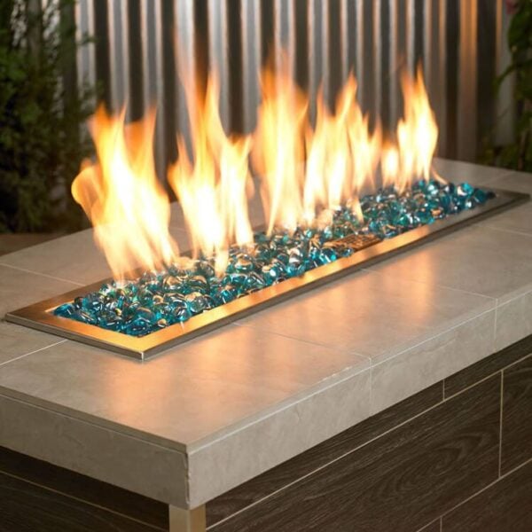 Zircon Powder Blue Luster Fire Glass - 10 lbs