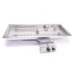 HPC Torpedo Rectangular Fire Pit Insert Push Button Flame Sensing