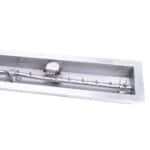 Linear Fire Pit Trough with Torpedo Burner and Spark Probe Guard close up