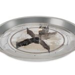 Round Crystal Fire Plus Fire Pit Burner with Manual Ignition