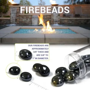 fire pit glass beads size guide