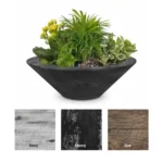 24 Inch Cazo Wood Grain Planter Bowl Color Options