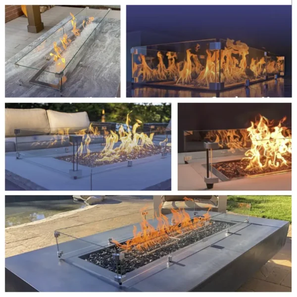 Lifestyle images of Flame Guards for fire pits