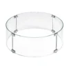 Round Glass Fire Pit Flame Guard - American Fire Products