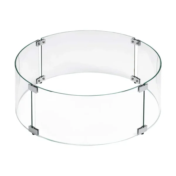 Round Glass Fire Pit Flame Guards by American Fire Products