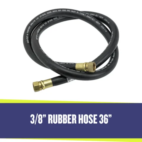 36" long - 3/8" Rubber Gas Hose