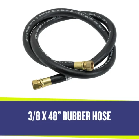 48" long - 3/8" Rubber Gas Hose