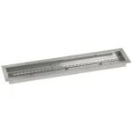Stainless Steel Linear Drop In Fire Pit Tray with T Burner