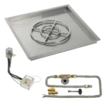Square Drop-In Fire Pit Kit AWEIS Ignition (electronic Ignition)