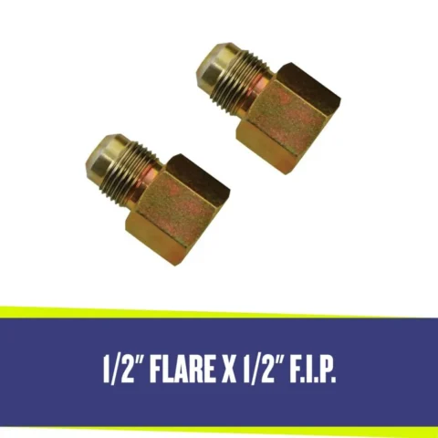 Two 1/2-Inch Flare-FIP