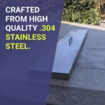 A stainless steel Fire Pit Lid on a fire pit