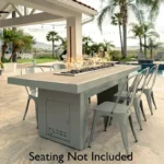 Alameda Fire Pit Table Wooden Top Powder Coated The Outdoor Plus