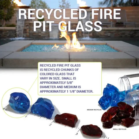 Recycled Fire Pit Glass Size Guide