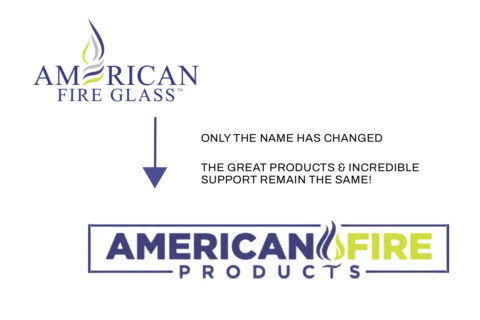 A rebranding for American Fire Glass, now known as American Fire Products - New logo