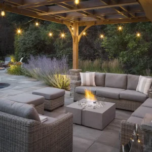 Bravo Concrete Fire Pit backyard pool patio