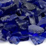 Dark Blue Recycled Fire Pit Glass detail