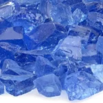 Light Blue Recycled Fire Glass detail