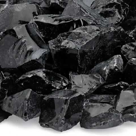 Onyx Recycled Fire Glass detail