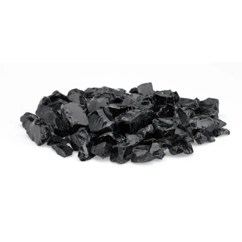 Onyx Recycled Fire Glass side view