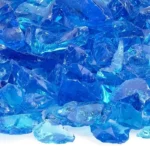 Turquoise Recycled Fire Glass detail