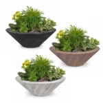 Cazo Wood Grain Planter Bowls - 3 color options