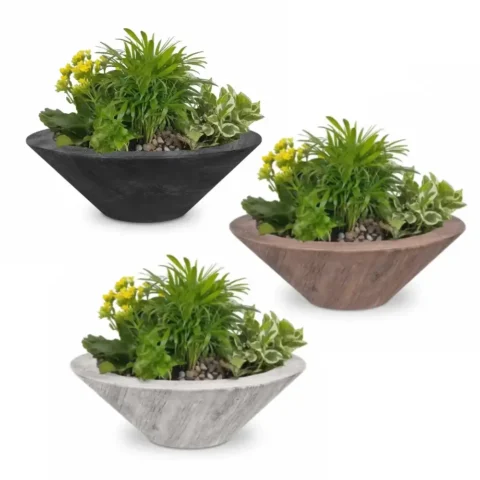 Cazo Wood Grain Planter Bowls - 3 color options
