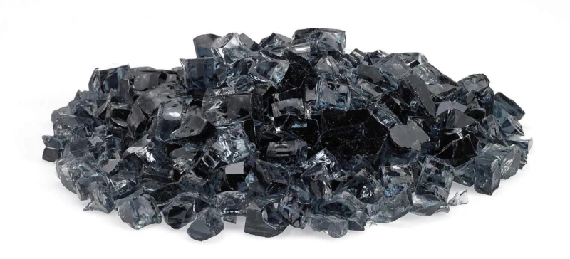 A 10 lb Bag of Starfire Classic Fire Glass Gray Classic Fire Glass - 1/2 Inch