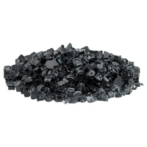 Classic Fire Glass 1/2 Inch in Black