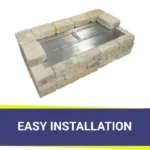 Rectangular Stainless Steel Flat Pan with AWEIS Electronic Ignition