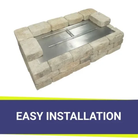 Rectangular Stainless Steel Flat Pan with AWEIS Electronic Ignition