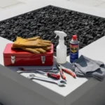 Fire Pit Maintenance involving tools & cleaning products