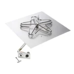 Non-certified HPC Square Flat Fire Pit Kit with Push Button Ignition