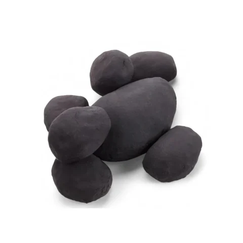 Set of Ceramic Fiber Fire Rocks with a River Rock Finish