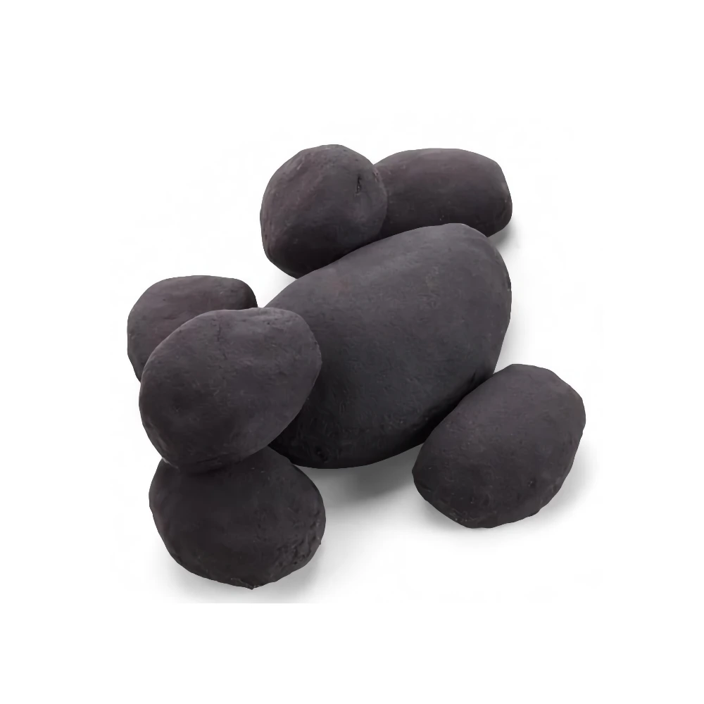 Set of Ceramic Fiber Fire Rocks with a River Rock Finish