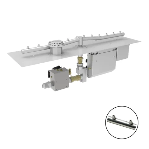 HPC Linear Flat Fire Pit Insert with Torpedo burner and electronic ignition
